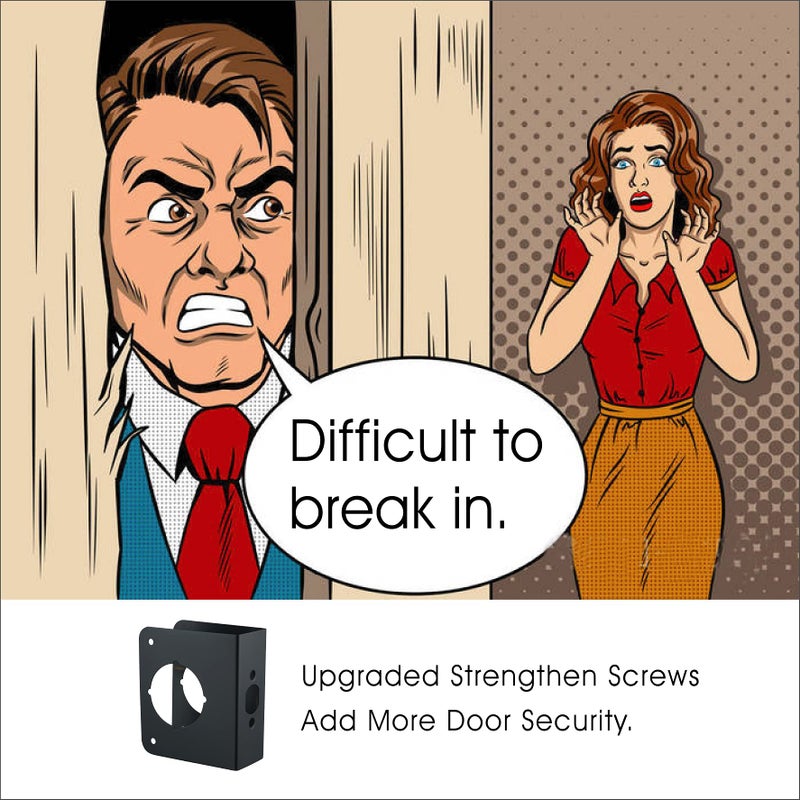 SUMBIN Door Guard Reinforcer, Repair Doors, Add Extra Security to Your Home and Prevent Unauthorized Entry, 5-1/2 Door Hole, 2-3/8 with Stainless Sttel Color - Image 4